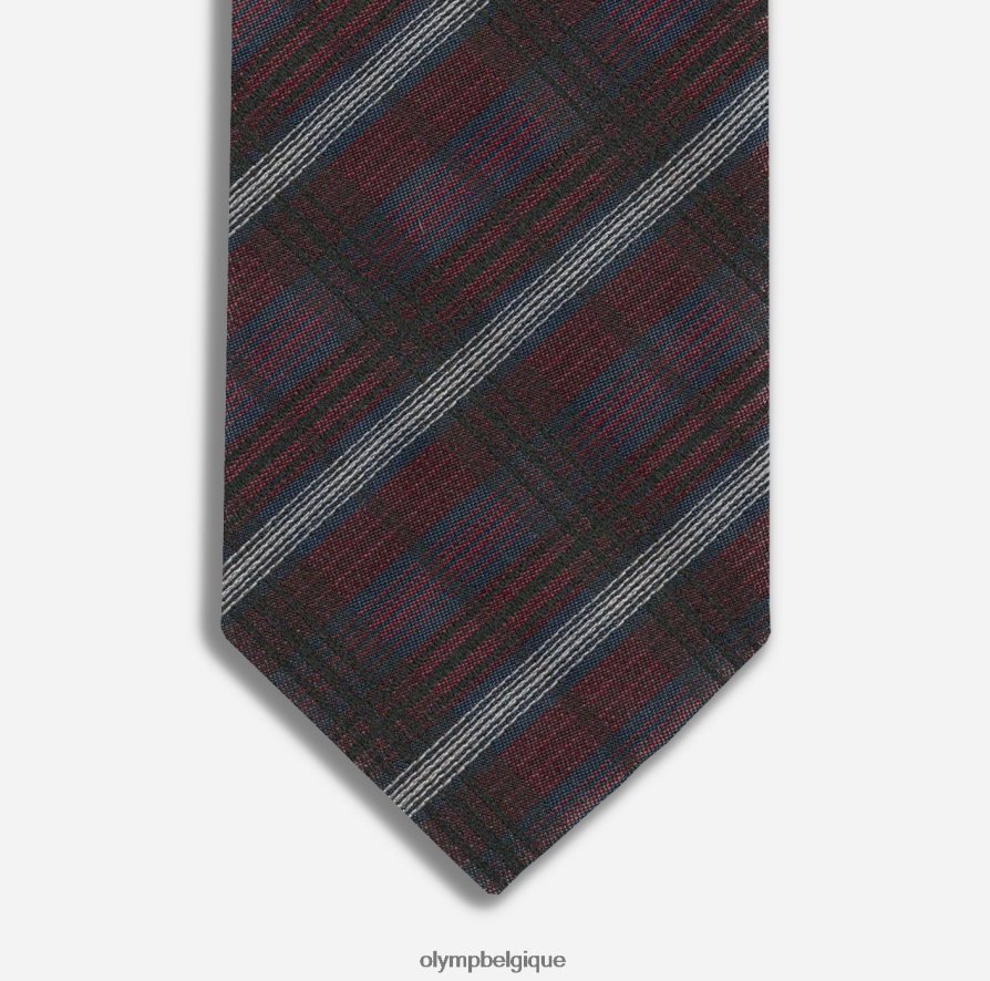 OLYMP FL8P6V2359 accessoires cravate slim 6,5 cm, rouge foncé