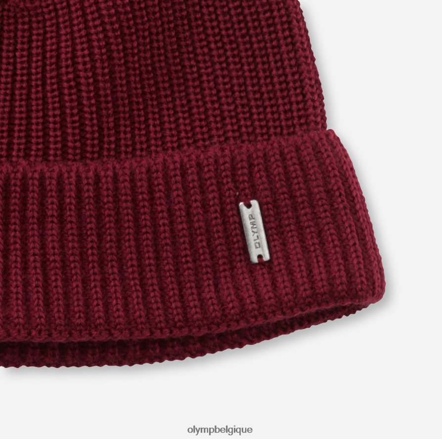 OLYMP FL8P6V2663 accessoires ensemble casquette/écharpe rouge foncé