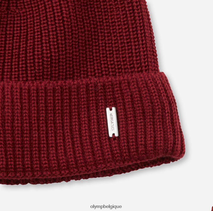 OLYMP FL8P6V2664 accessoires ensemble casquette/écharpe bordeaux