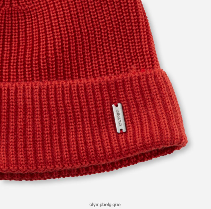 OLYMP FL8P6V2666 accessoires ensemble casquette/écharpe rouge orange