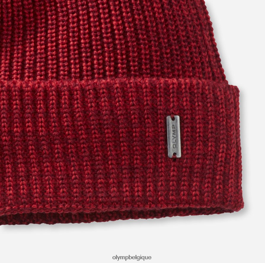 OLYMP FL8P6V2667 accessoires ensemble casquette/écharpe rouge foncé