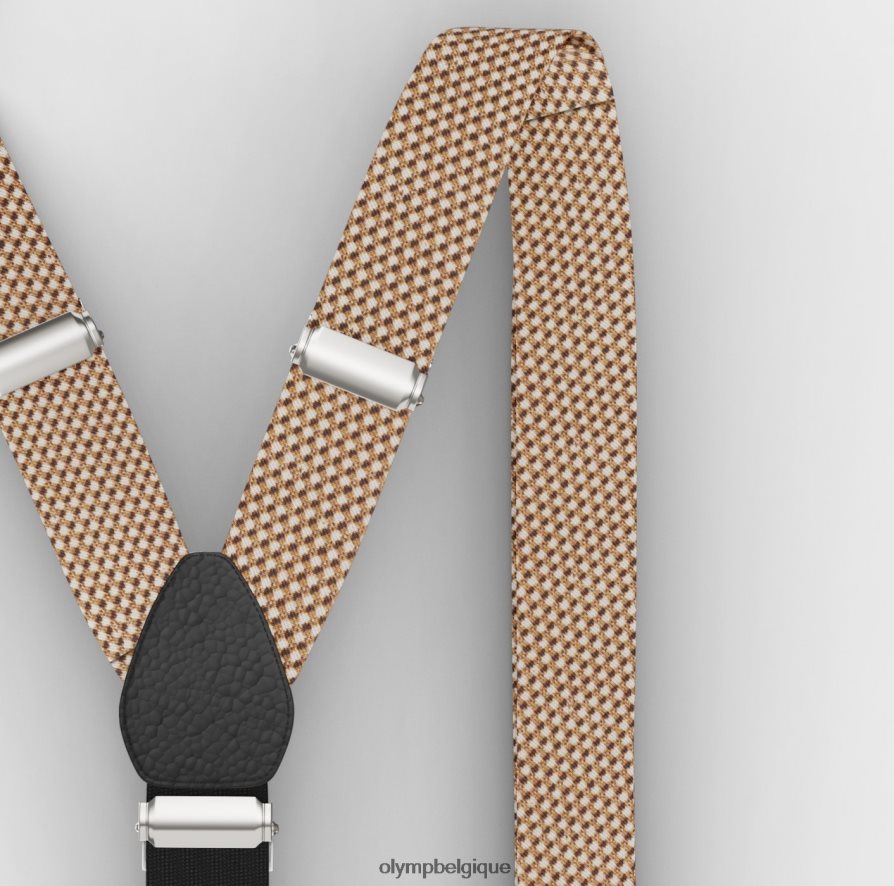 OLYMP FL8P6V2635 accessoires ensemble de bretelles / ensemble de pochettes de costume naturel