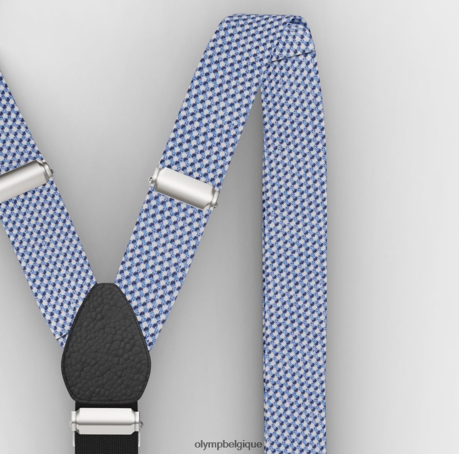 OLYMP FL8P6V2639 accessoires ensemble bretelles / ensemble pochette de costume bleu