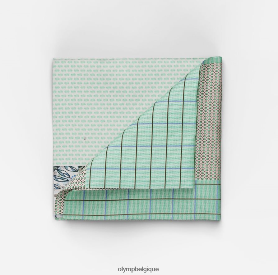 OLYMP FL8P6V2563 accessoires pochette de costume 30x30cm, vert anis