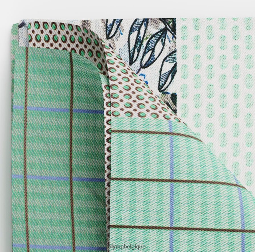 OLYMP FL8P6V2563 accessoires pochette de costume 30x30cm, vert anis