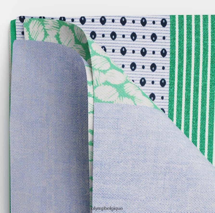 OLYMP FL8P6V2586 accessoires pochette de costume 30x30cm, vert anis