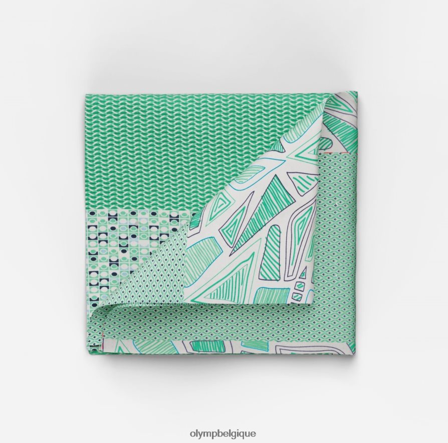 OLYMP FL8P6V2596 accessoires pochette de costume 30x30cm, vert anis