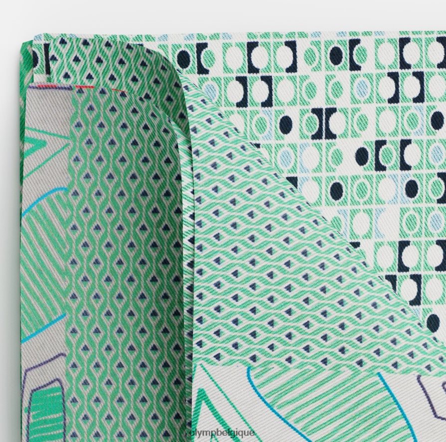 OLYMP FL8P6V2596 accessoires pochette de costume 30x30cm, vert anis