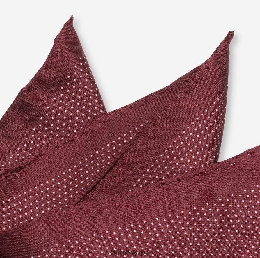 OLYMP FL8P6V2614 accessoires pochette de costume 33x33 cm, rouge foncé