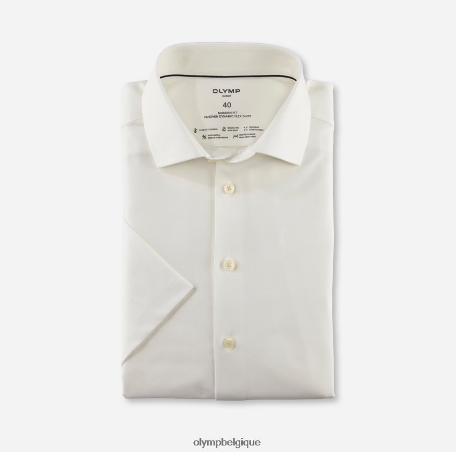 OLYMP FL8P6V1049 vêtements luxor 24/7 modern fit, chemise business, global kent, beige clair