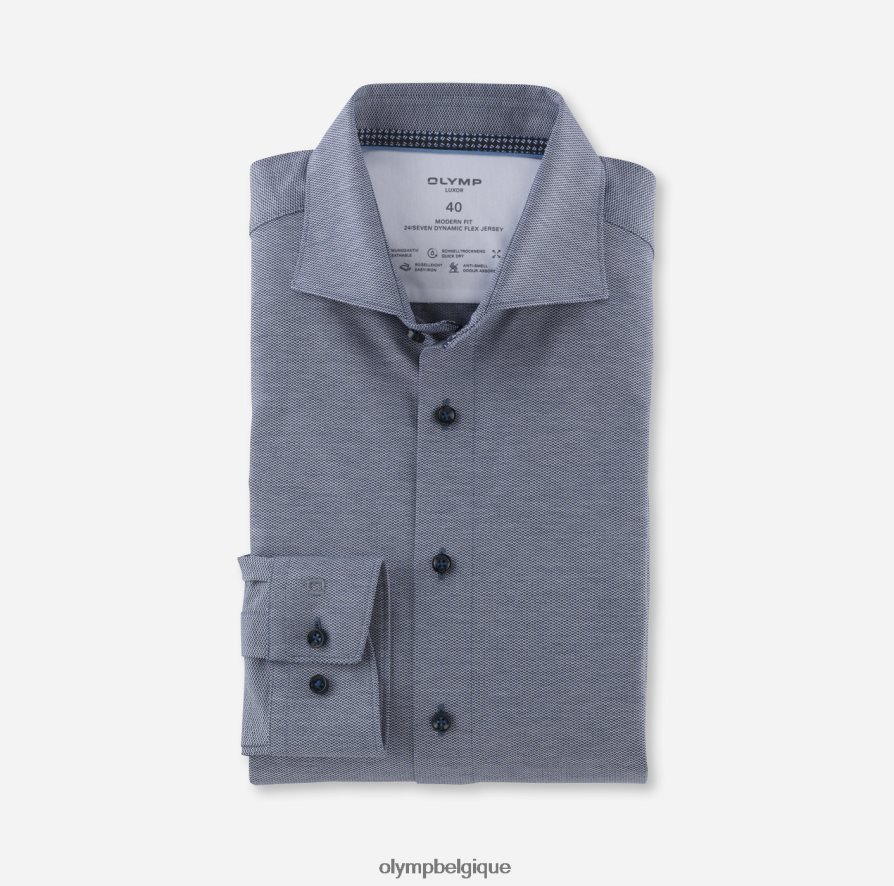 OLYMP FL8P6V1085 vêtements luxor 24/7 modern fit, chemise business, kent, marine
