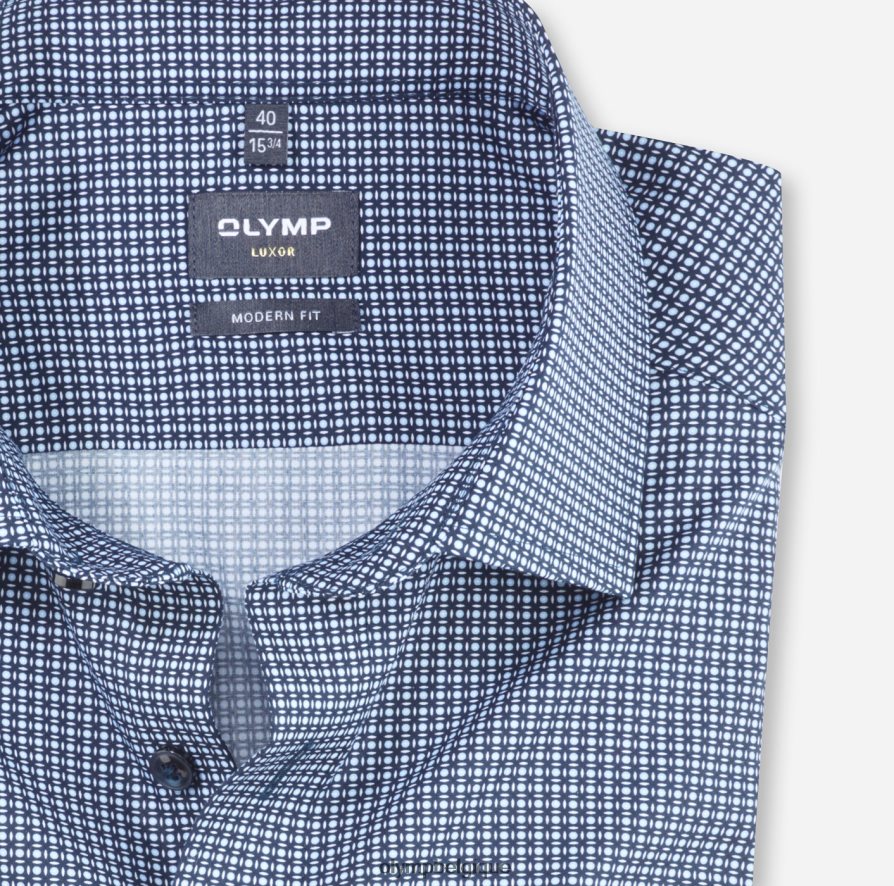 OLYMP FL8P6V1090 vêtements coupe moderne louxor, chemise d'affaires, kent mondial, marine