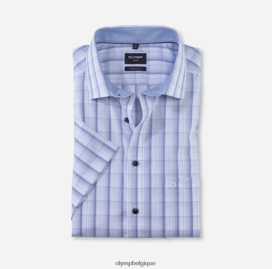 OLYMP FL8P6V1124 vêtements luxor modern fit, chemise business, global kent, bleu