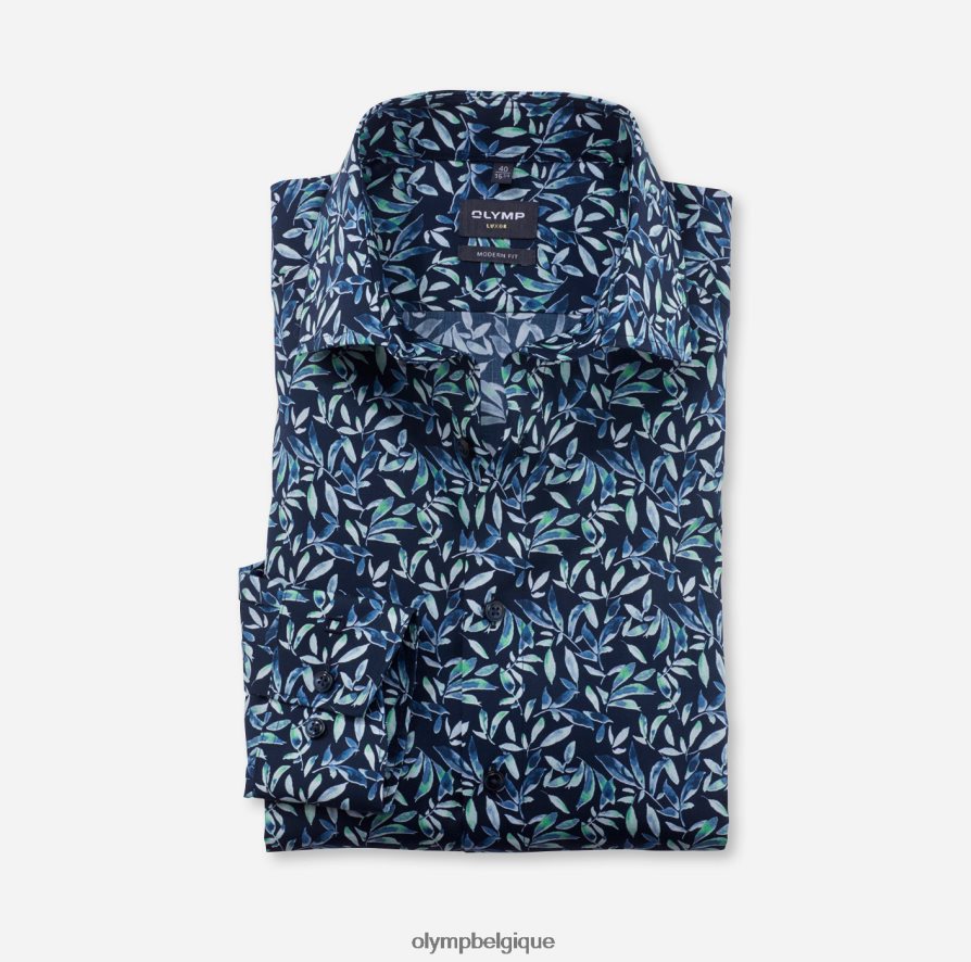 OLYMP FL8P6V1130 vêtements coupe moderne louxor, chemise d'affaires, kent mondial, vert clair