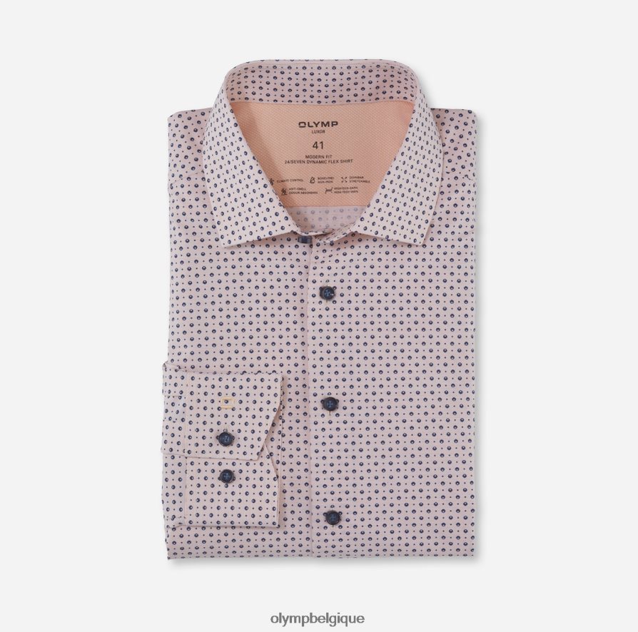 OLYMP FL8P6V1166 vêtements luxor 24/7 modern fit, chemise business, global kent, mandarin