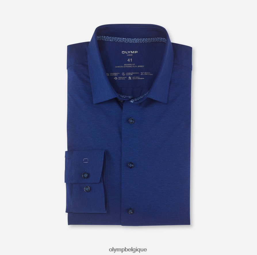 OLYMP FL8P6V1173 vêtements luxor 24/7 coupe moderne, chemise d'affaires, new kent, royal