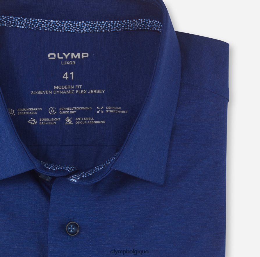 OLYMP FL8P6V1173 vêtements luxor 24/7 coupe moderne, chemise d'affaires, new kent, royal
