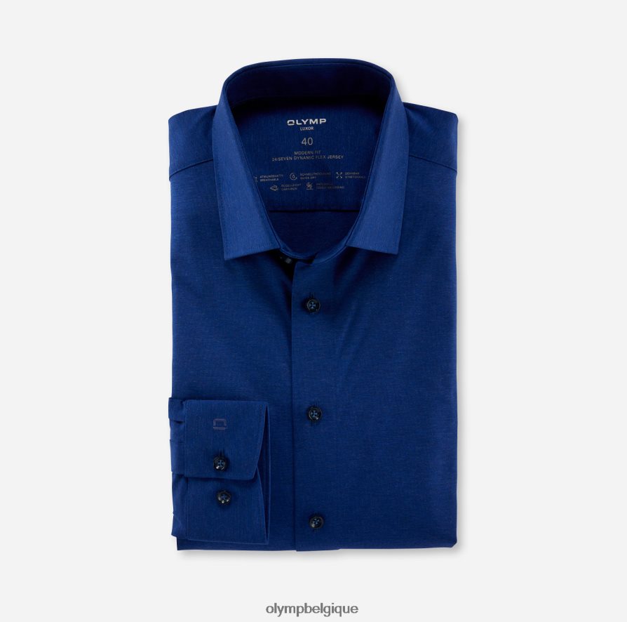 OLYMP FL8P6V1188 vêtements luxor 24/7 coupe moderne, chemise d'affaires, new kent, royal