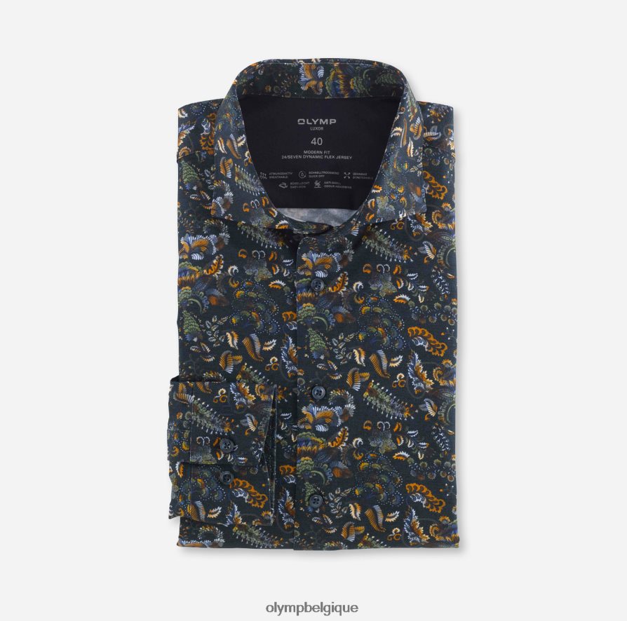 OLYMP FL8P6V1206 vêtements luxor 24/7 modern fit, chemise business, kent, marine
