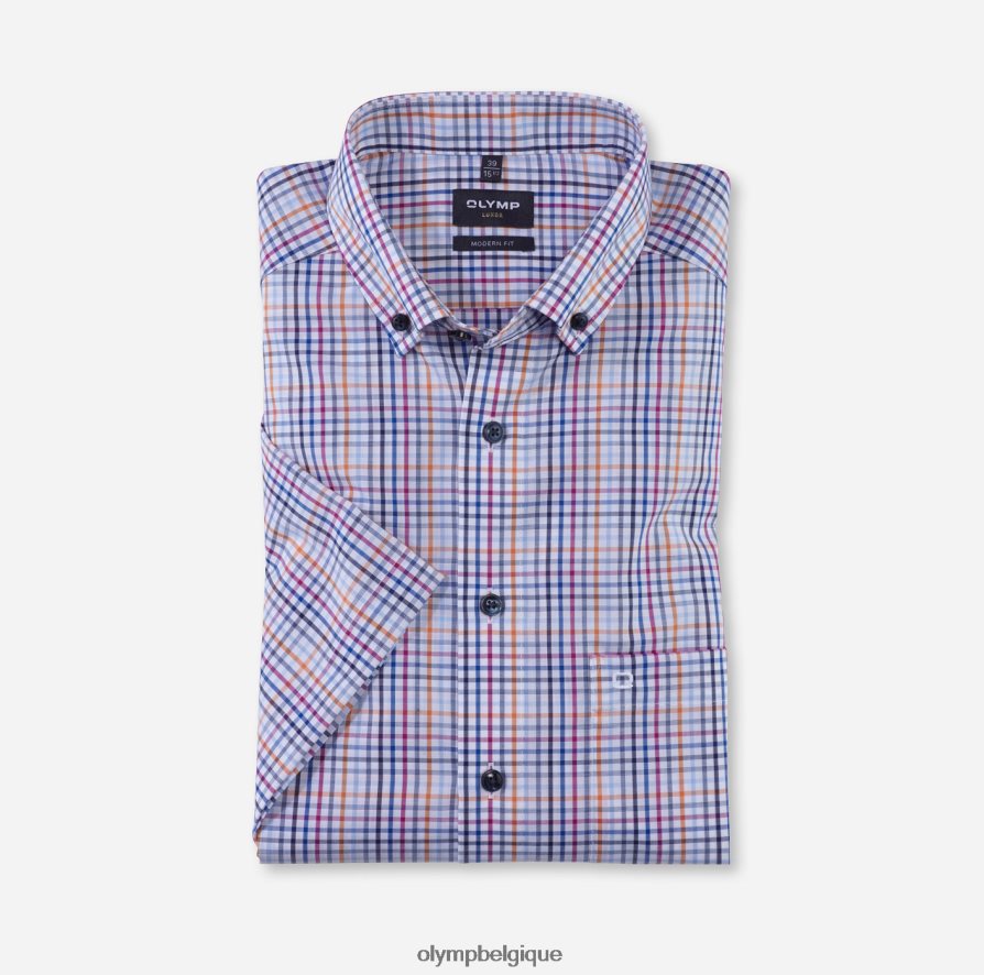 OLYMP FL8P6V1213 vêtements Luxor Modern Fit, chemise business, boutonnée, orange