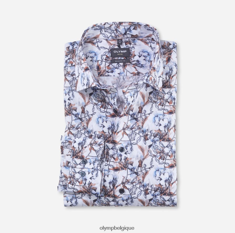 OLYMP FL8P6V1242 vêtements Luxor Modern Fit, chemise business, sous boutonnée, mandarin