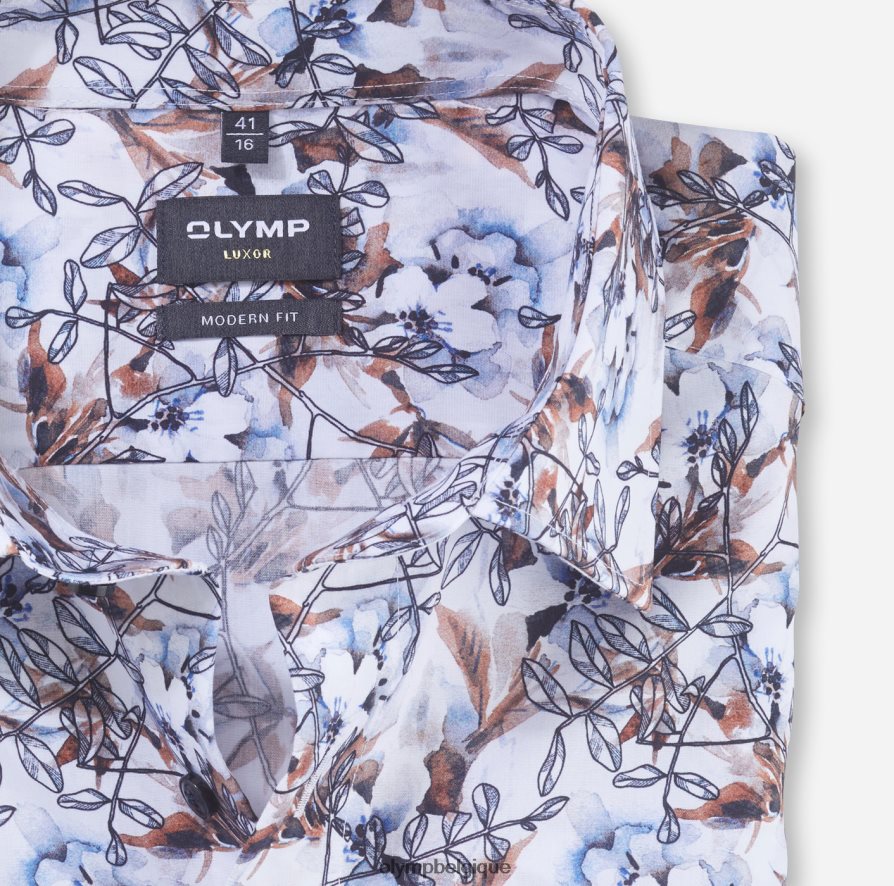OLYMP FL8P6V1242 vêtements Luxor Modern Fit, chemise business, sous boutonnée, mandarin
