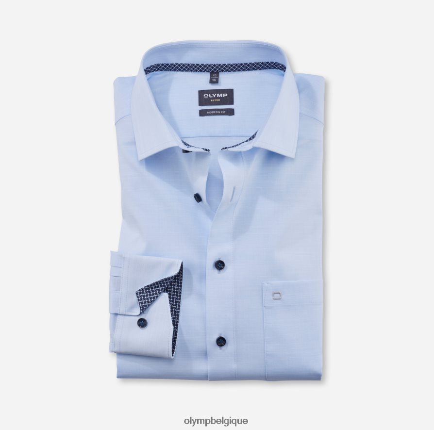OLYMP FL8P6V1267 vêtements luxor modern fit, chemise business, global kent, bleu