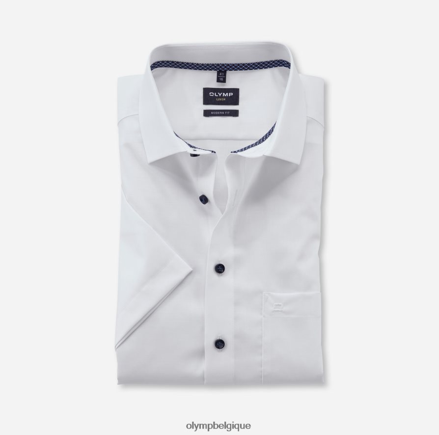 OLYMP FL8P6V1272 vêtements coupe moderne louxor, chemise d'affaires, global kent, blanc