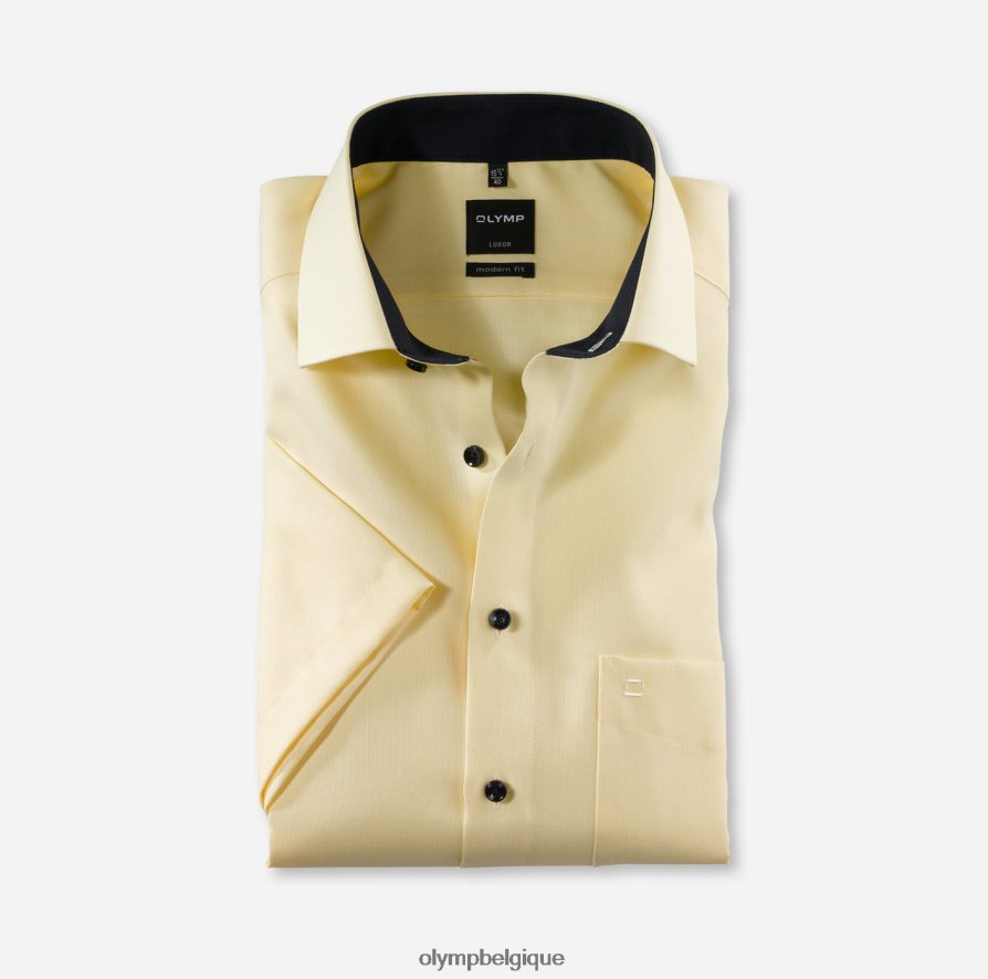 OLYMP FL8P6V1315 vêtements louxor coupe moderne, chemise d'affaires, global kent, jaune