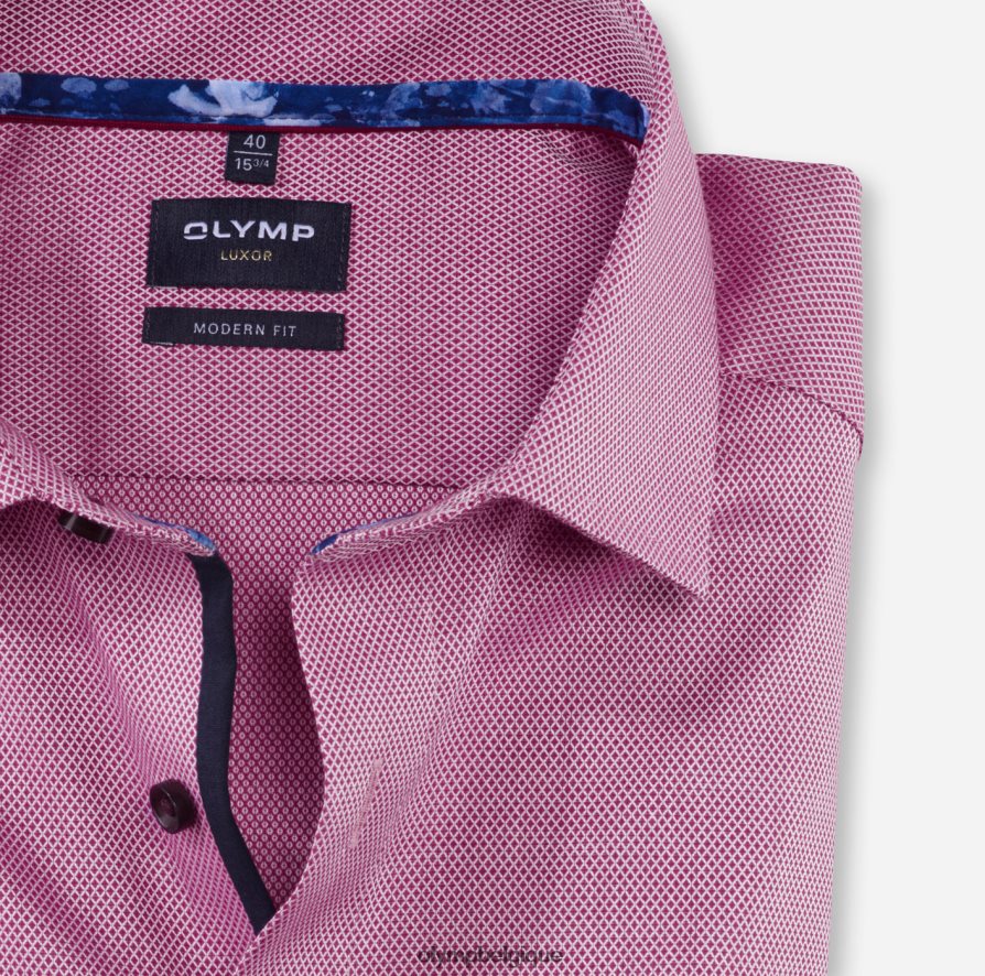 OLYMP FL8P6V1323 vêtements coupe moderne louxor, chemise d'affaires, kent mondial, fuchsia