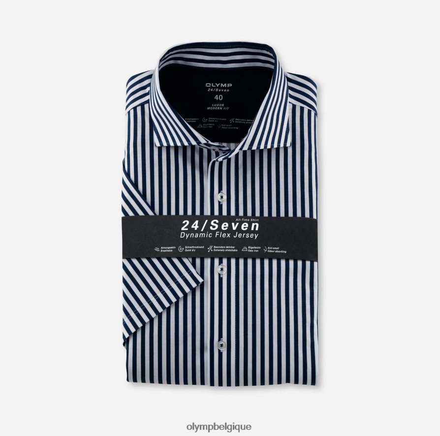 OLYMP FL8P6V1364 vêtements luxor 24/7 modern fit, chemise business, kent, marine