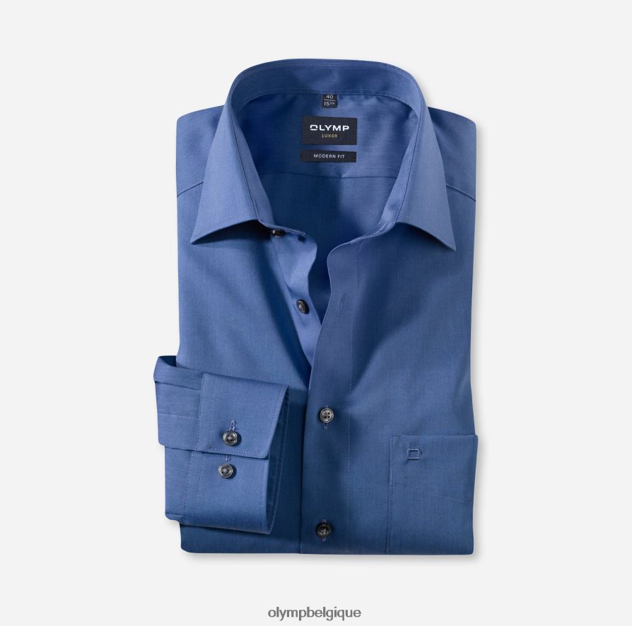OLYMP FL8P6V1384 vêtements coupe moderne louxor, chemise d'affaires, new kent, indigo