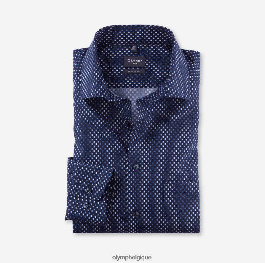 OLYMP FL8P6V1406 vêtements coupe moderne louxor, chemise d'affaires, manches longues extra longues, kent mondial, royal