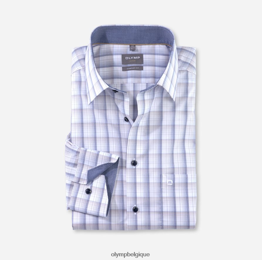 OLYMP FL8P6V1486 vêtements Luxor Comfort Fit, chemise d'affaires, New Kent, naturel