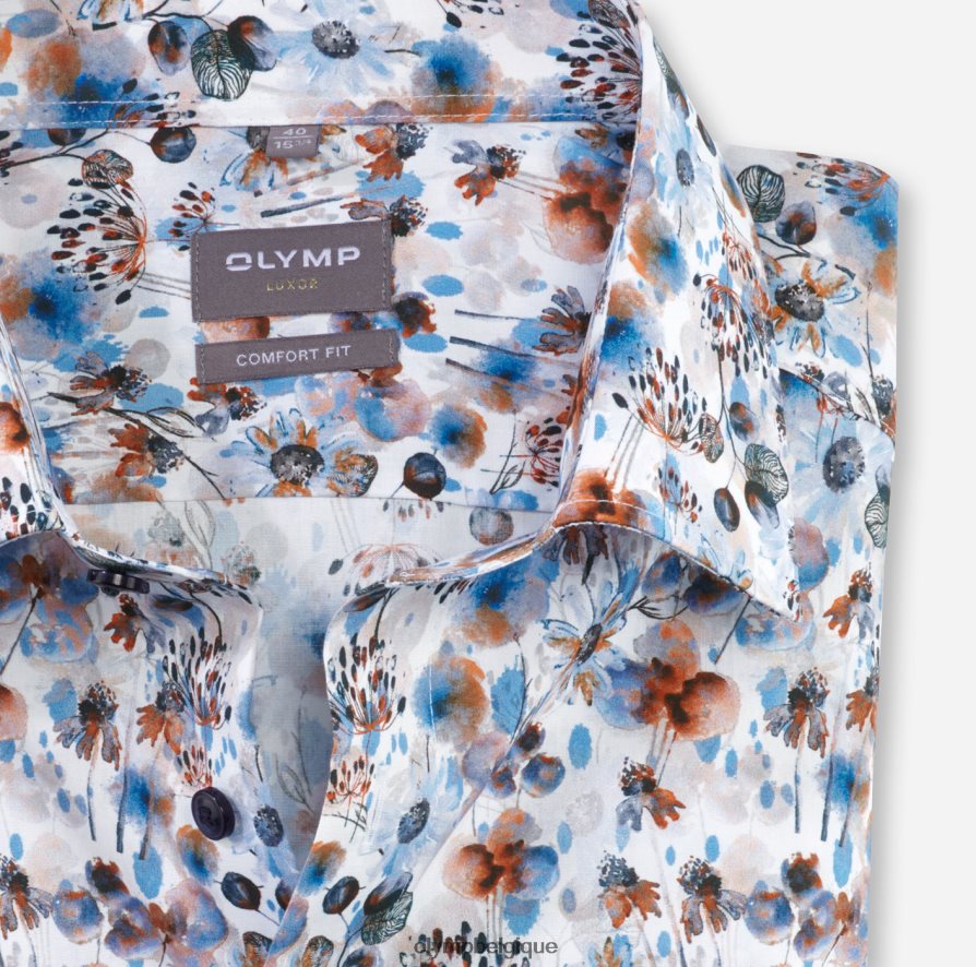 OLYMP FL8P6V1491 vêtements Luxor Comfort Fit, chemise d'affaires, New Kent, orange