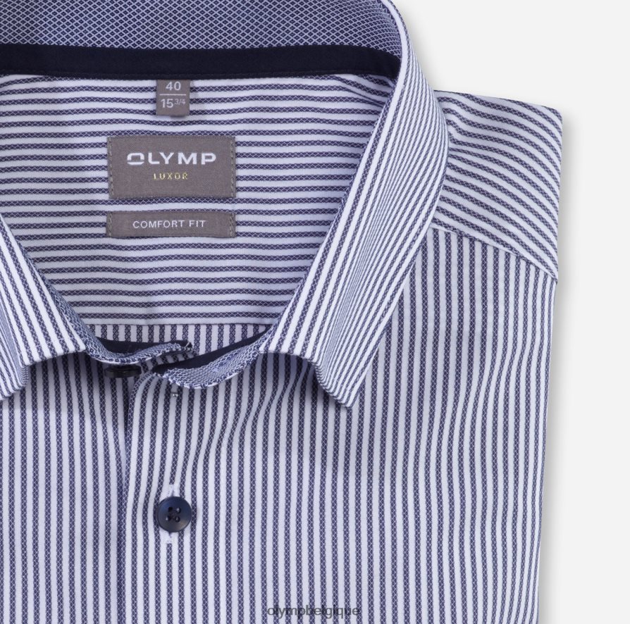 OLYMP FL8P6V1516 vêtements Luxor Comfort Fit, chemise business, sous boutonnée, marine