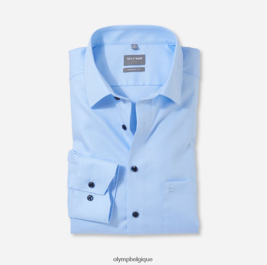OLYMP FL8P6V1518 vêtements Luxor Comfort Fit, chemise d'affaires, New Kent, bleu clair