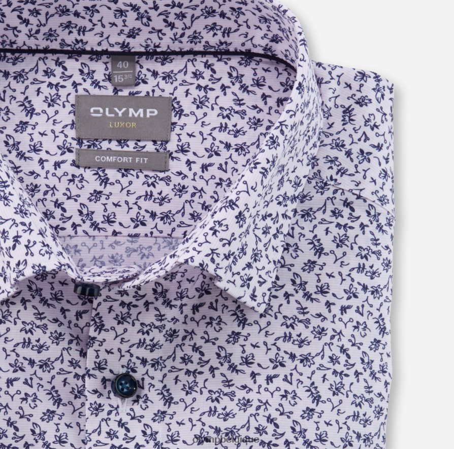 OLYMP FL8P6V1529 vêtements Luxor Comfort Fit, chemise business, sous boutonnée, rose