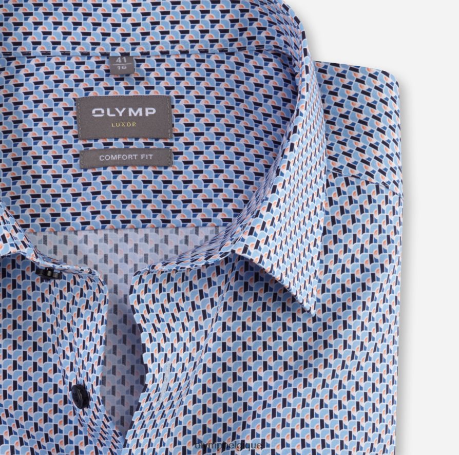 OLYMP FL8P6V1541 vêtements Luxor Comfort Fit, chemise d'affaires, New Kent, orange