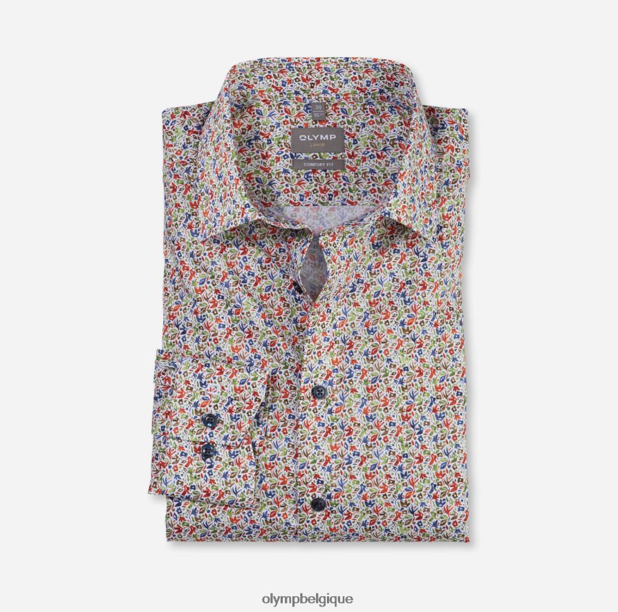 OLYMP FL8P6V1543 vêtements Luxor Comfort Fit, chemise d'affaires, New Kent, orange