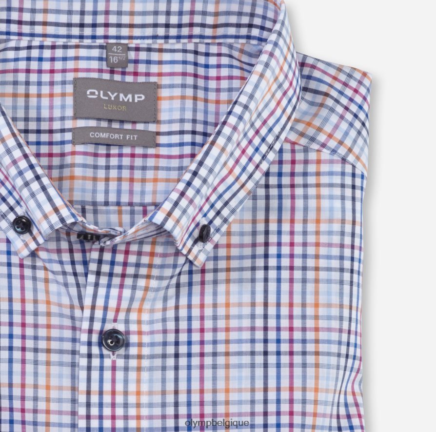 OLYMP FL8P6V1544 vêtements Luxor Comfort Fit, chemise business, boutonnée, orange