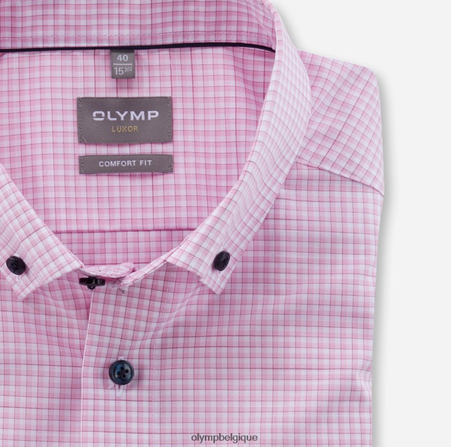 OLYMP FL8P6V1552 vêtements Luxor Comfort Fit, chemise business, boutonnée, rose