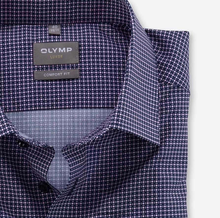 OLYMP FL8P6V1565 vêtements Luxor Comfort Fit, chemise d'affaires, New Kent, rose