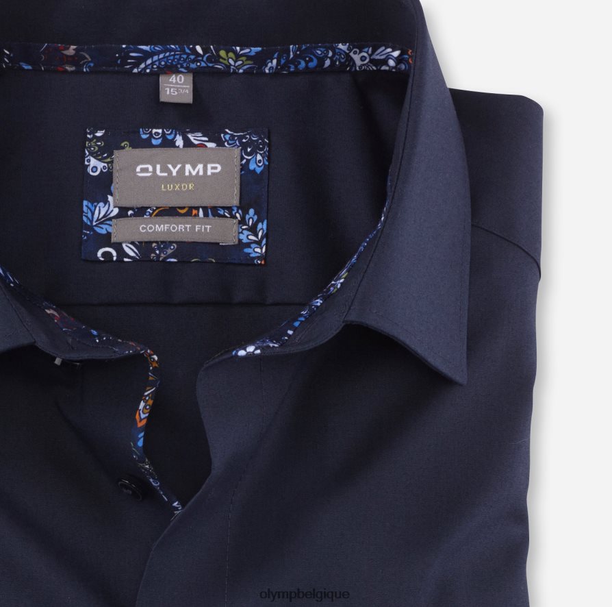 OLYMP FL8P6V1578 vêtements coupe confort louxor, chemise d'affaires, new kent, cobalt