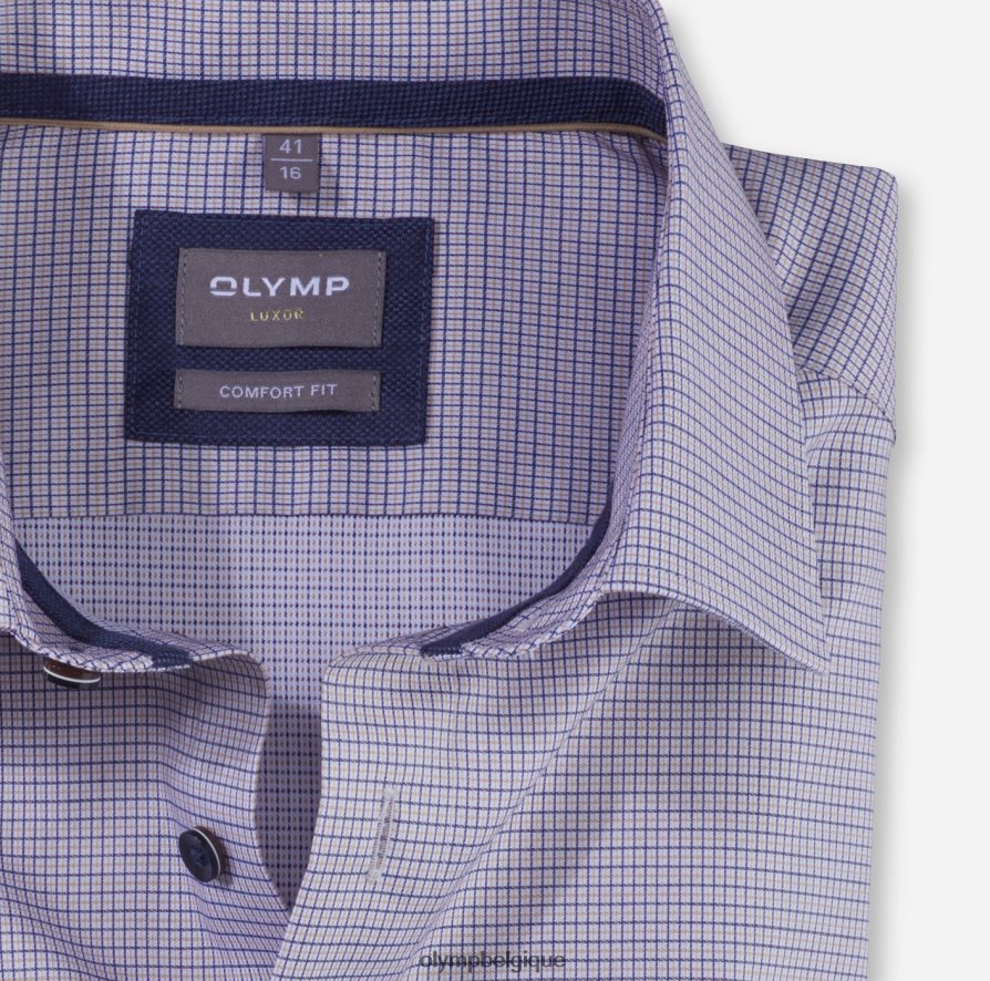 OLYMP FL8P6V1581 vêtements Luxor Comfort Fit, chemise d'affaires, New Kent, naturel