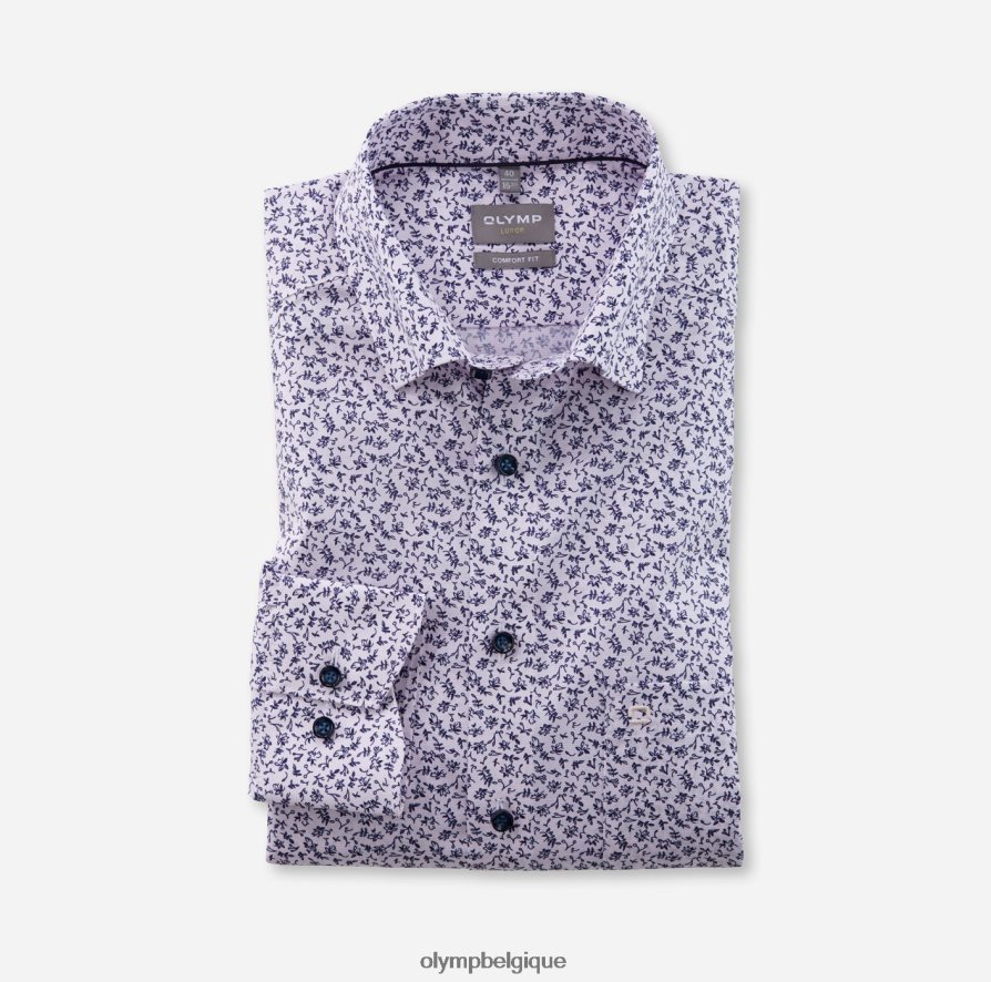 OLYMP FL8P6V1582 vêtements Luxor Comfort Fit, chemise business, sous boutonnée, rose
