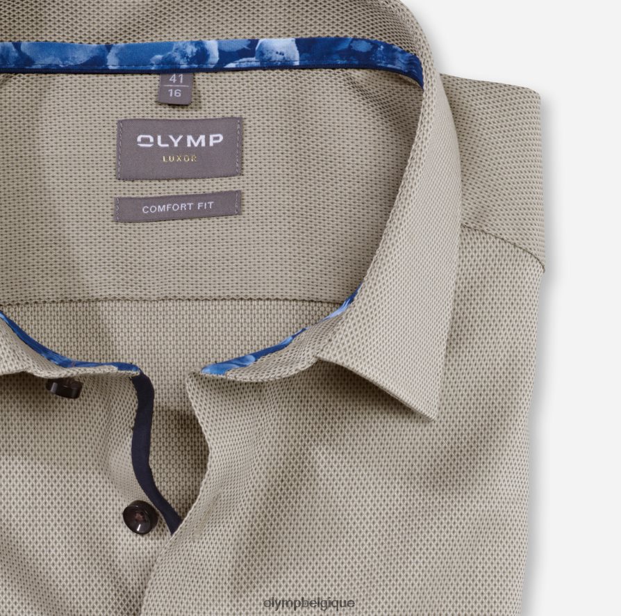 OLYMP FL8P6V1588 vêtements Luxor Comfort Fit, chemise d'affaires, New Kent, naturel