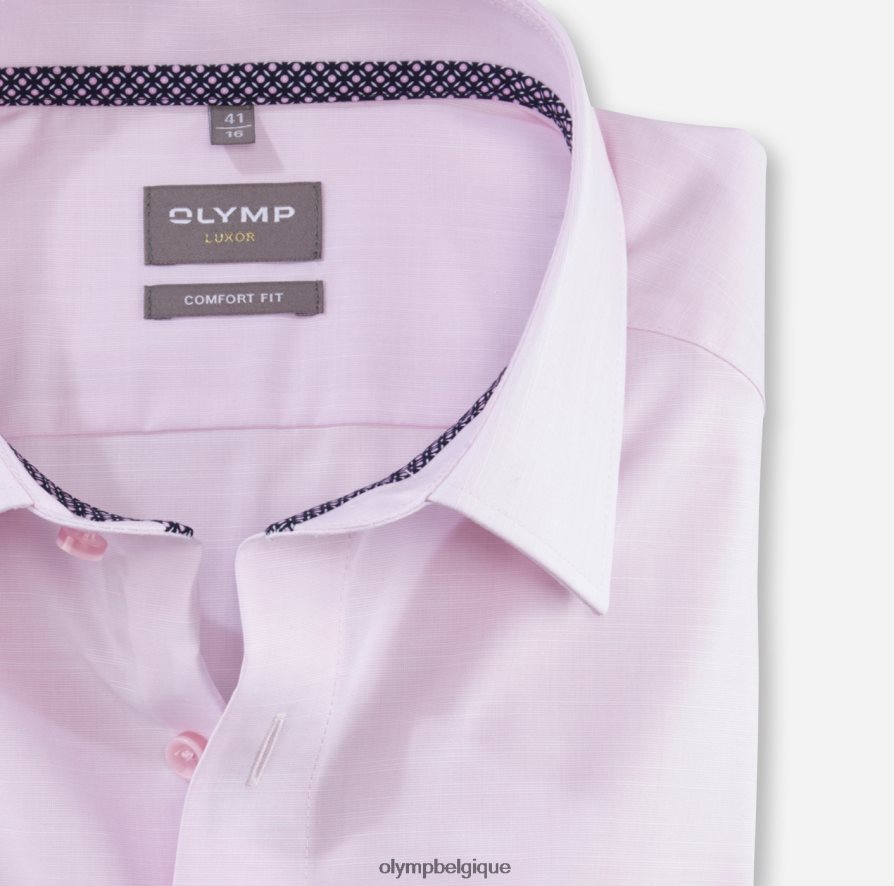 OLYMP FL8P6V1594 vêtements Luxor Comfort Fit, chemise d'affaires, New Kent, rose