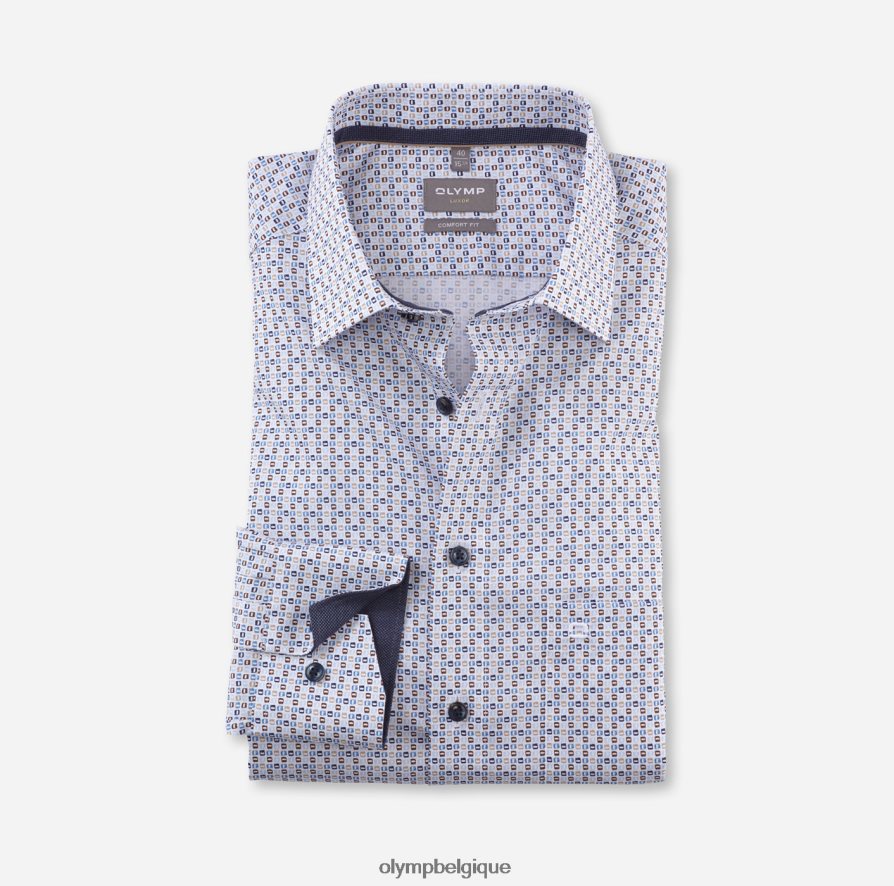 OLYMP FL8P6V1597 vêtements Luxor Comfort Fit, chemise d'affaires, New Kent, naturel