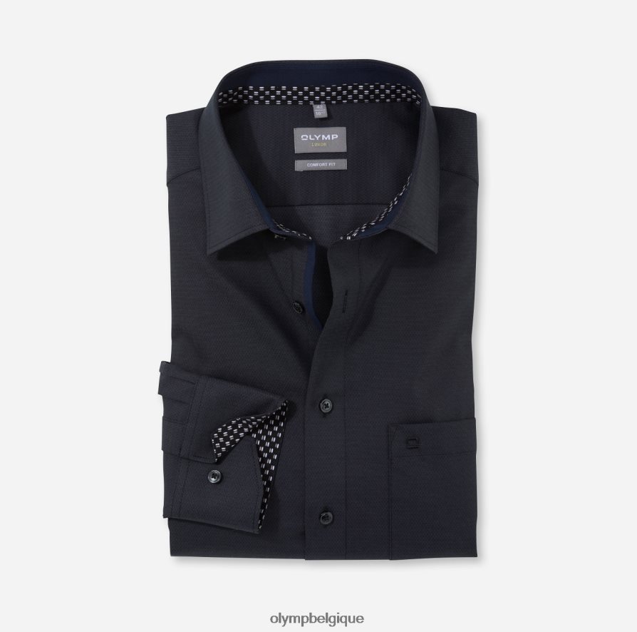 OLYMP FL8P6V1598 vêtements Luxor Comfort Fit, chemise d'affaires, New Kent, graphite